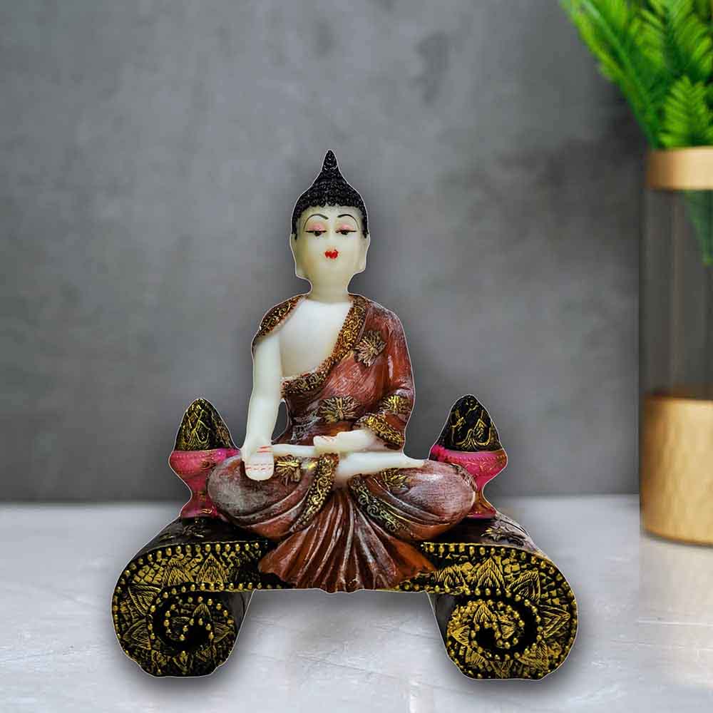 Buy Brown Meditating Buddha Showpiece Online